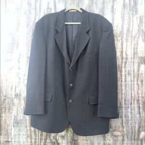Cellini Lineo Uomo Wool Black Sport Coat Men's 46R